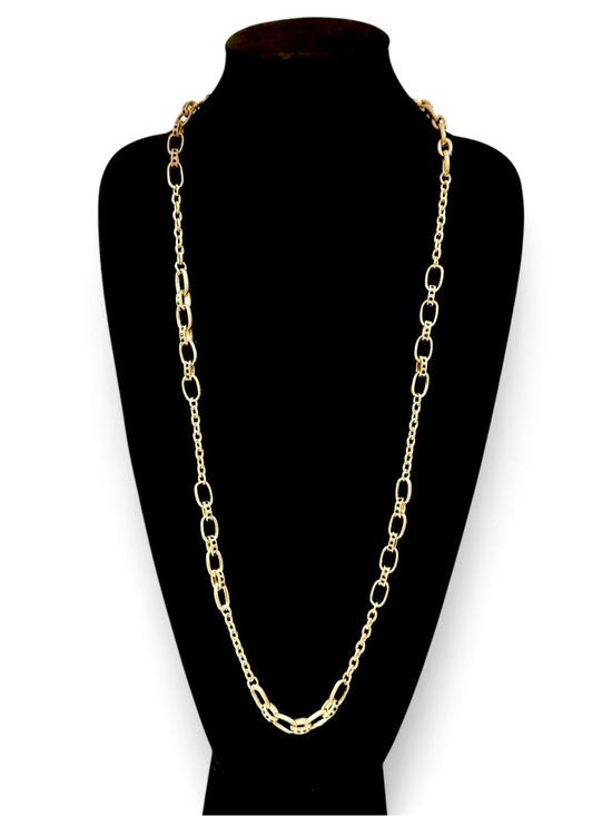 LOFT Jewelry - LOFT Gold Link Station Necklace with Black Crystal Accents | NWT